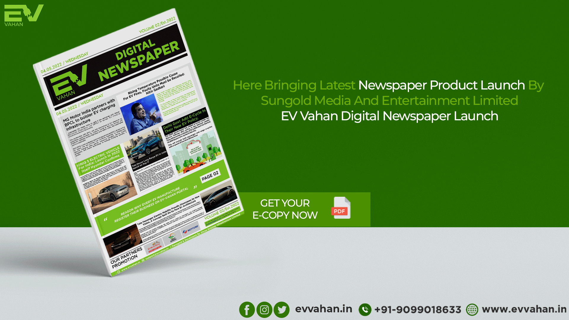 EV Vahan Digital Newspaper For EV-Business Related News